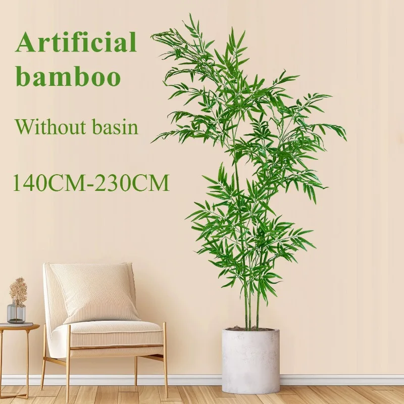 Ficus Lyrata Tree - Artificial Bamboo Large Green Bamboo 1.4
