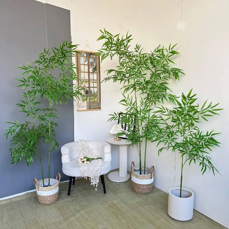 Artificial Bamboo Large Green  - đánh giá và giá Ficus Lyrata Tree