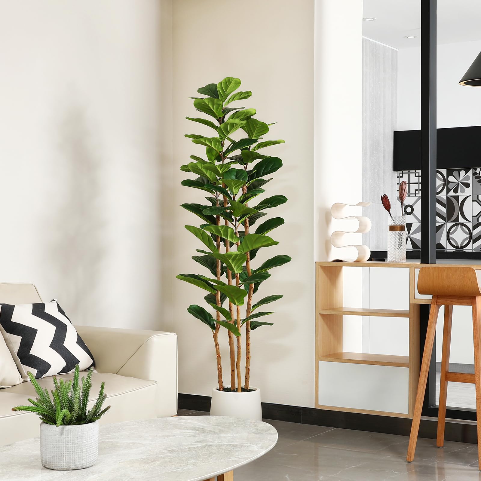 Artificial Fiddle Leaf Fig Tre - đánh giá và giá Ficus Lyrata Tree